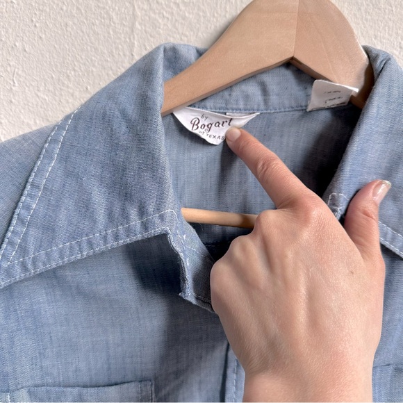 VINTAGE Denim Button Up - Picture 2 of 6